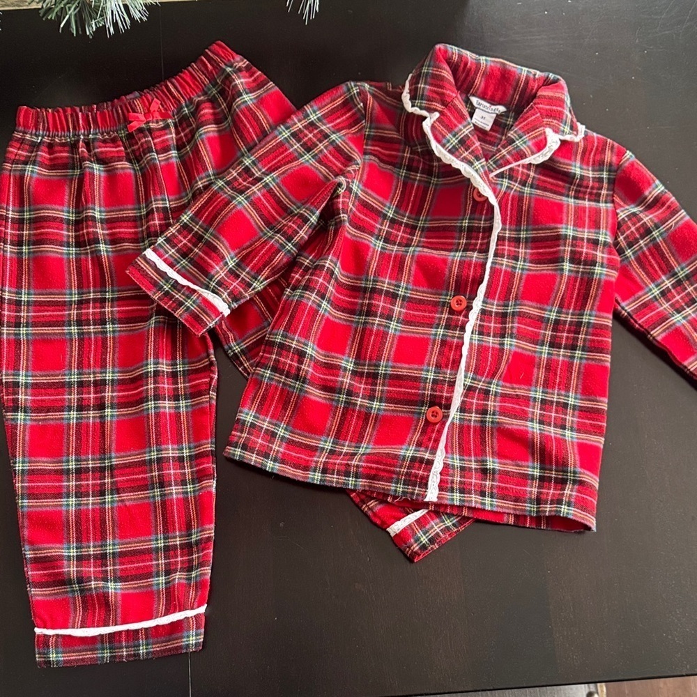 Hartstrings Classic Red Plaid Pajama Set